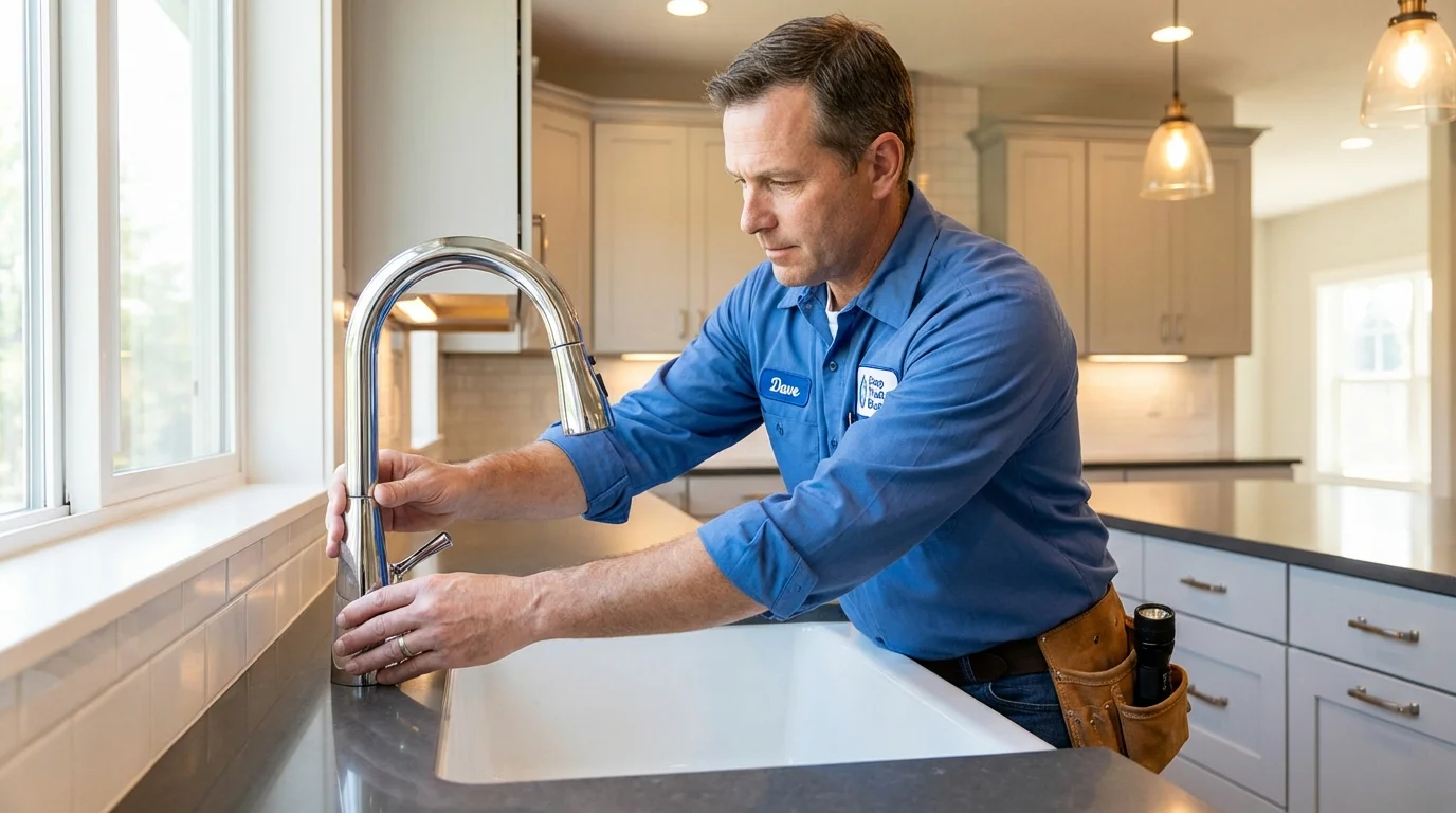 Kitchen faucet installation by Johns Plumbing LLC in Carencro